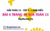 Giải bài 4 trang 40 Toán 11 tập 1 SGK Cánh Diều